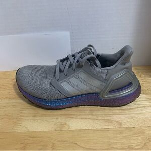 Adidas Ultra Boost 20 J Shoes Dove Grey Boost Blue Violet EG4810‎ NASA Size 5